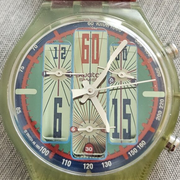 1994 Vintage Swatch Chrono Watch " Tyrone " - Picture 3 of 10